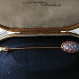 アンティークサフィレット(14×10㎜)　クラウン爪シンプル　ハットピン