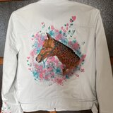 ハートフルな馬のデニムGジャン