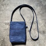 藍染葛布 - Indigo dyed kudzu shoulder bag -
