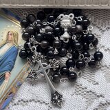 シルバーシャインオブシディアンのロザリオ