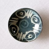 青磁色 うず潮文 小鉢｜径16cm｜手描き一点物