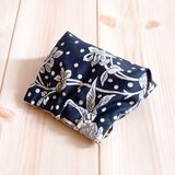 手のひらサイズ　リバティ　バネ口ミニポーチ　8cm口金　マロリー　黒　644