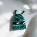 クジラの手編みミニ巾着