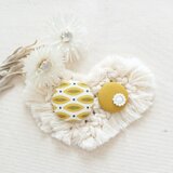 ★くるみボタンブローチ★