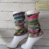 手編みレッグウォーマー　冷え対策 Opal ショート