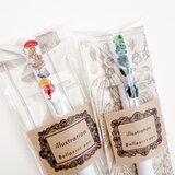 【受注生産】きのこ　多肉植物　ボールペン　イラスト　