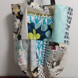 丸底のエコバッグ（パッチワーク）