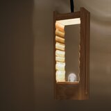 タモ無垢材の指物ペンダントライト｜和モダンのあかり｜E12・引掛シーリング対応