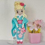 あみぐるみ・女の子✿着物のお人形さん