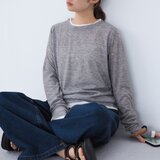 シアーフィンガーホールプルオーバー(長袖Tシャツ)