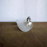 ガラスの鳥 Jussis Glas  シルバー＆ホワイト 銀白ガラスバード  フィンランド