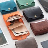 LF-051 お札が折れない 高機能コンパクト財布 マルゴー×ヌメ革ツートン レザーウォレット 小さい財布 軽い財布