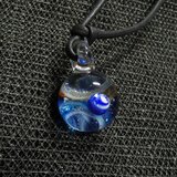 銀河、地球　NO.289（ガラス、とんぼ玉、宇宙、銀河、一点物、伝統工芸）