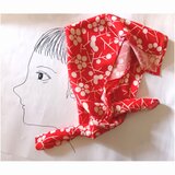 着物リメイク　風呂敷(小)　スカーフ　ネッカチーフ　G71