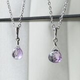 【2月の誕生石】静けさを纏う。個性を愉しむアメシスト一粒ネックレス＜宝石内部の傷（インクルージョン）あり＞