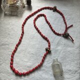 ＊古のとらいばるなネックレス。@ナガ族伝世のシェルパコーラル＋エチオピアシルバー＋アジアの古いビーズとチェンマイ鈴