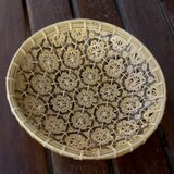 花六ツ目編みザル盆（台座付き）
