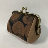 柿渋染め　ぷっくりがま口（角）26B6