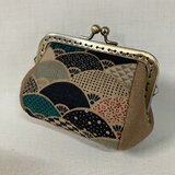 柿渋染め　ぷっくりがま口（角）26B9