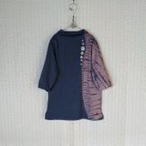 ＊2種の絞り染めTシャツ＊ 七分袖オフネック