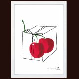 詰めにくいボックス　フルーツ　送料無料 　イイネたのしいポスター　イラスト　アートポスター　アート/sei検索新着順　4021