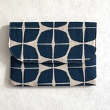 御朱印帳ケース　大判　幾何学模様　ブルー
