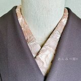 洗える刺繍半衿 サテンフラワー