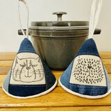 三角鍋つかみstaub　ストウブ　ホーロー　鍋つかみ　ミトン