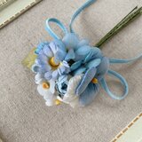 〈染め花〉小ぶりな花束コサージュ006