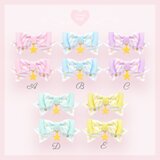 ヘアクリップ　リボン　星　スター　夢かわいい　魔法少女　量産型　地雷　推し色　卒業式　卒園式　結婚式　キッズ　子供