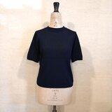 【特別提供品】機能素材で快適♡きれいめ上質プルオーバー(5分袖）ネイビー