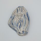 【Temoto】まどろみの花｜毛布のように心を包む、青い記憶の壁掛け（15×7cm）