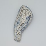 【Temoto】まどろみの花｜毛布のように心を包む、青い記憶の壁掛け（15×7cm）