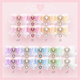 ヘアクリップ　リボン　量産型　地雷　ロリータ　フリル　ハート　ビジュー　ゴスロリ　キッズ　子供　コンカフェ　卒業式　入学式