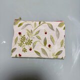 フランス生地　オリーブの木と実のポーチ L 通帳入れ　コスメ入れ　薬入れ　カード入れなど