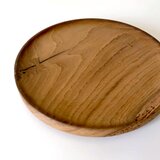 ナラ　古材　プレート　Φ19.2cm