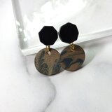 marble   黒  ピアス/イヤリング【irodori×kaleidoscope】