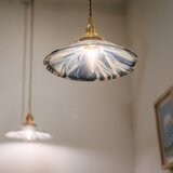 【Temoto】碧い花のランプシェード｜空間を包み込む藍色の安らぎ（一点もの）