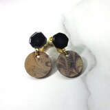 marble   黒  ピアス/イヤリング【irodori×kaleidoscope】