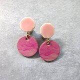 marble 桜色 ピアス/イヤリング【irodori×kaleidoscope】