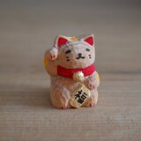 台湾紅檜の招きねこ3（樹齢1000年以上）