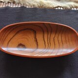 拭き漆楕円の器