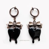 とろけるハートのフープイヤリング【ピアス等変更可】