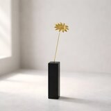 真鍮ひまわりミニ一輪オブジェ 木製花瓶付き