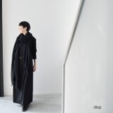 超ロングストール（綿100％薄手/ 播州織ドビー）：黒［ST63LOBK］