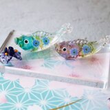 こどもの日＊ガラスの鯉のぼり（ガーベラ）ミニチュア端午の節句