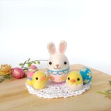 春限定うさぎとひよこのイースター飾り＊羊毛フェルトオブジェ