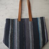 裂き織りバッグ T-GY
