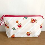 バスケットボールのテディベア柄ペンケース