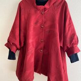 深紅のジャケット(着物リメイク